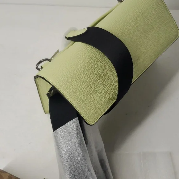 Coach C9971 Turner Flap Pebble Leather + C0082 Medium Corner Zip Wallet Lime